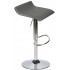 FLANAGAN Gris - Tabouret de Bar - Pivotant et Ajustable - Couleur Gris
