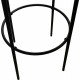 HAMER - Tabouret De Bar En Daim Marron Avec Pieds à Revêtement En Poudre Noire