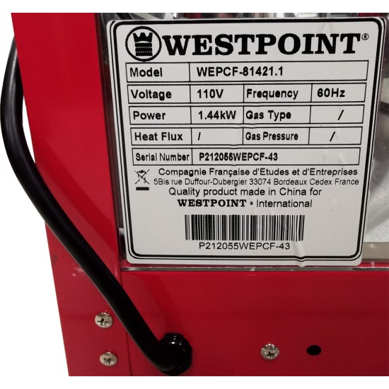 WEPCF-81421.1 - Machine à Pop Corn électrique par Westpoint
