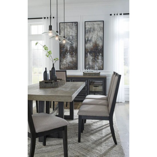 D989 - Foyland Dining Room Set 10 Pieces (1 Rectangular Table - 1 Server - 8 Side Chairs) by Ashley Furniture