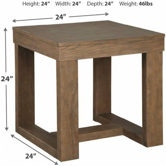 Table de Bout Carrée Cariton - Gris par Ashley Furnitures
