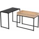 Curry - Tables Basses Gigognes Cube Rectangulaires pour Petits Espaces, Gigognes de 2 Tables en Fer