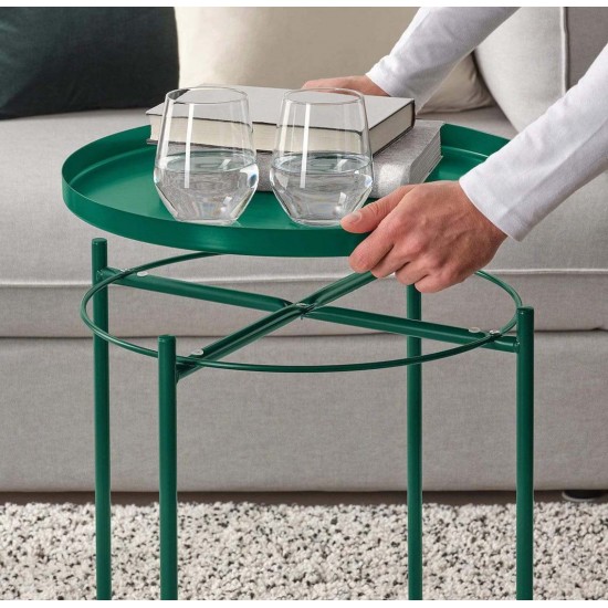 Gladom Table en Forme de Plateau - Vert