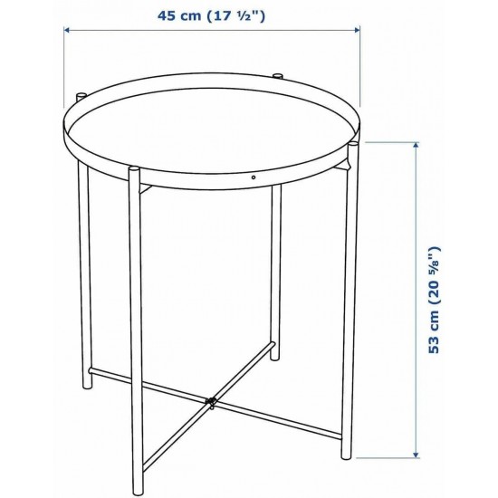 Gladom Table en Forme de Plateau - Vert