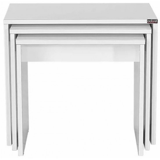 SHP-103-PP-1 - Jeu de Table 3 Pieces - Blanc Brillant