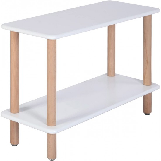 Strato - Table d'Appoint Avec Étagères - Blanc