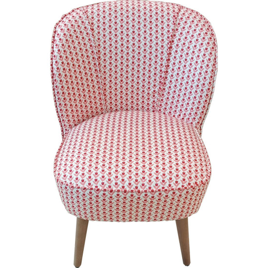 Fauteuil d'Appoint Elsie - Rose Tulipe 54 x 64,5 x 73 cm