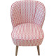 Fauteuil d'Appoint Elsie - Rose Tulipe 54 x 64,5 x 73 cm