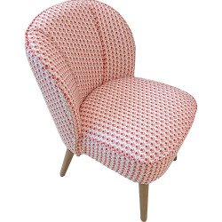 Fauteuil d'Appoint Elsie - Rose Tulipe 54 x 64,5 x 73 cm