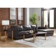 2 Pieces Amiata Leather Sectional with Chaise - Onyx by Ashley Furnitures