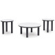Jeu de 3 Tables d'Appoint Xandrum- Noir et Blanc par Ashley Furnitures