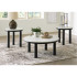 Jeu de 3 Tables d'Appoint Xandrum- Noir et Blanc par Ashley Furnitures
