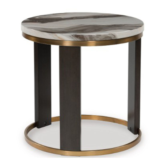 Table d'appoint Jazmore - Fabriquée par Ashley Furnitures - Finition Marron/Laiton