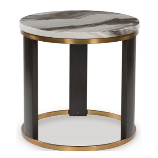 Table d'appoint Jazmore - Fabriquée par Ashley Furnitures - Finition Marron/Laiton