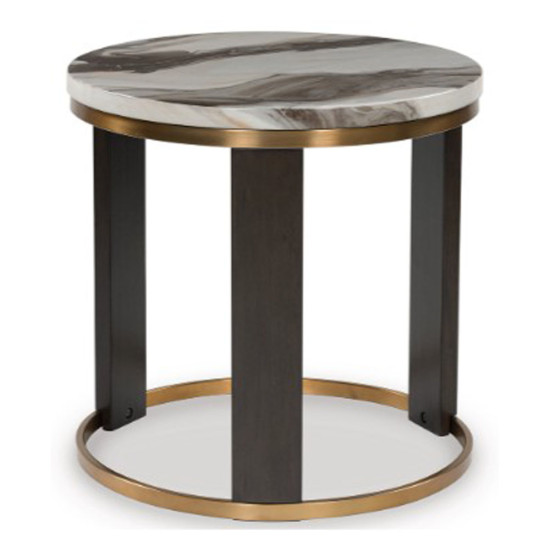 Table d'appoint Jazmore - Fabriquée par Ashley Furnitures - Finition Marron/Laiton