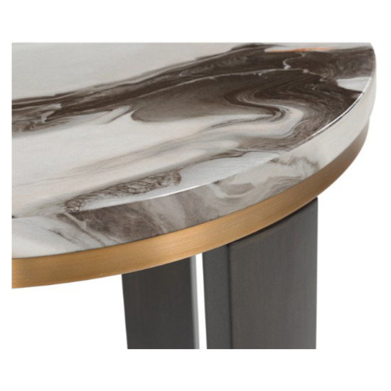 Table d'appoint Jazmore - Fabriquée par Ashley Furnitures - Finition Marron/Laiton
