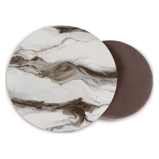 Table basse gigogne Jazmore - Fabriquée par Ashley Furnitures - Finition Marron/Laiton