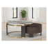 Table basse gigogne Jazmore - Fabriquée par Ashley Furnitures - Finition Marron/Laiton