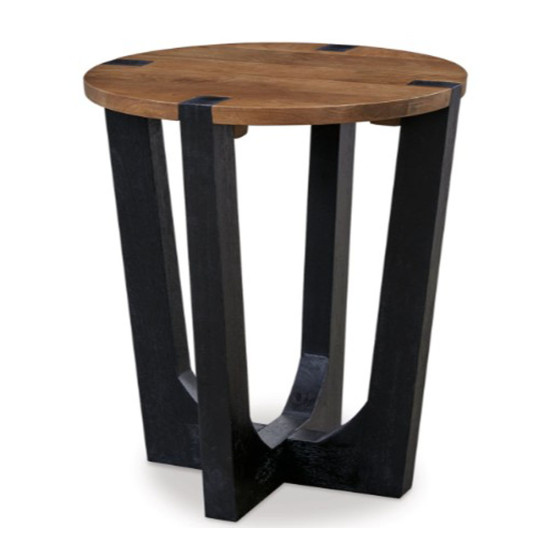 Table d'Appoint Hanneforth - Fabriquée par Ashley Furnitures - Marron/Noir