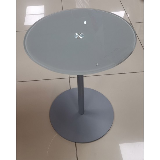 Shobal - Table Basse en Verre - Gris