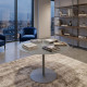 Shobal - Table Basse en Verre - Gris
