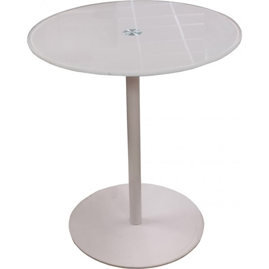 Shobal - Table Basse en Verre - Blanc