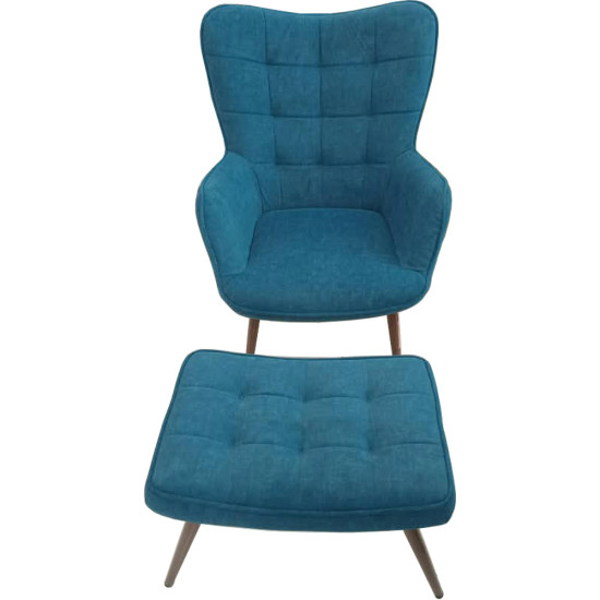 Fauteuil de Détente avec Repose-pieds – Bleue