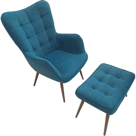 Fauteuil de Détente avec Repose-pieds – Bleue
