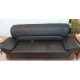 Jeu de Canapé en Cuir 3 Pièces (1 Canapé - 2 Fauteuils)- Noir