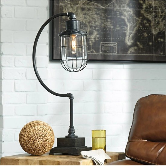 L734232 - Jae Metal Desk Lamp - Antique Black by Ashley Furniture