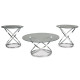 Ensemble de 3 Tables d'Appoint Hollynyx - Finition Chromée par Ashley Furnitures