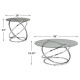 Ensemble de 3 Tables d'Appoint Hollynyx - Finition Chromée par Ashley Furnitures