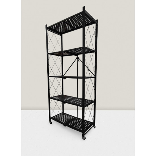 YFS-05B - Étagère à Livres Métallique - Noir