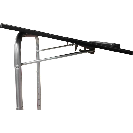 JARRED - Bureau d'Ordinateur - Tube Argenté - Noir