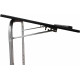 JARRED - Bureau d'Ordinateur - Tube Argenté - Noir
