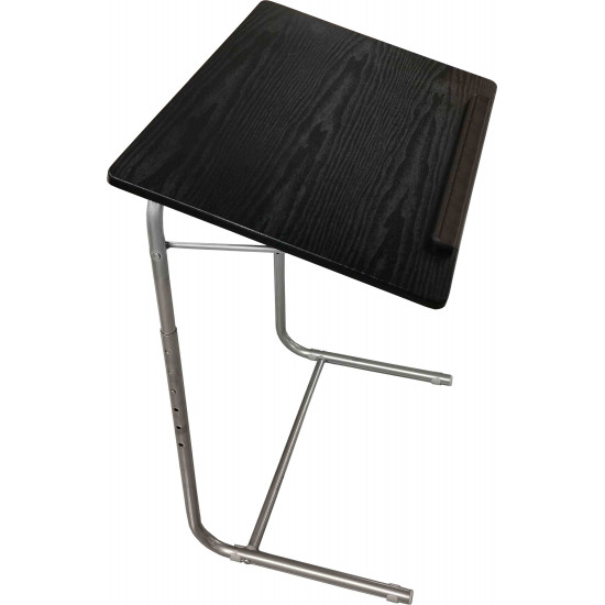 JARRED - Bureau d'Ordinateur - Tube Argenté - Noir