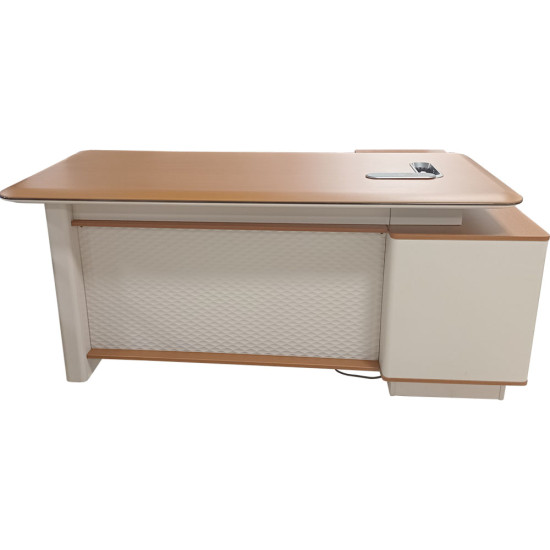 Bureau avec 2 Tiroirs et Buffet Intégré