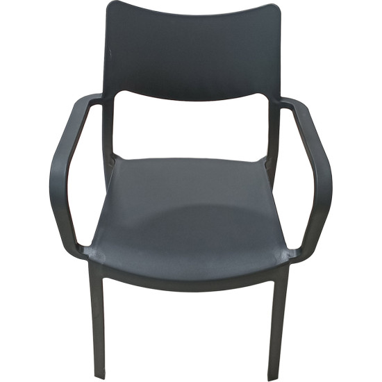 Chaise Empilable Entièrement en Plastique- Noir