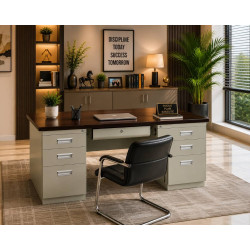 DL075 - BUREAU METALLIQUE 30X60 DE 6 TIROIRS (760X1525X750)