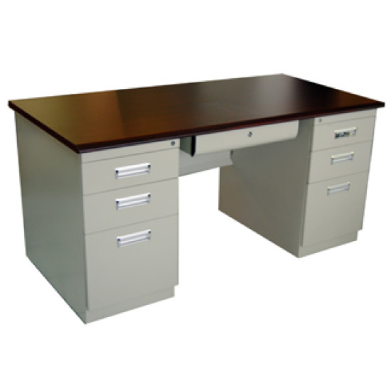 DL075 - BUREAU METALLIQUE 30X60 DE 6 TIROIRS (760X1525X750)