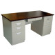 DL075 - BUREAU METALLIQUE 30X60 DE 6 TIROIRS (760X1525X750)