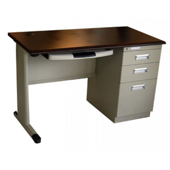DL073A - BUREAU METALLIQUE 24X48 3 TIROIRS (600X1220X750)
