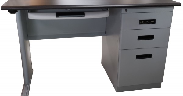 DL073AN - Bureau Métallique 24X48 Avec 3 Tiroirs