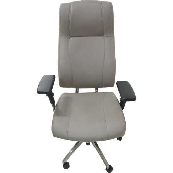 Fauteuil de Bureau à Dossier Haut, Multi-positions, Pivotant et Réglable - Gris