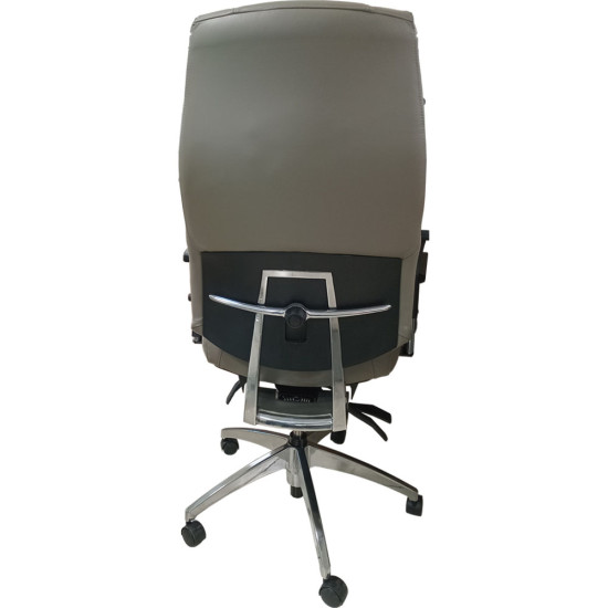 Fauteuil de Bureau à Dossier Haut, Multi-positions, Pivotant et Réglable - Gris