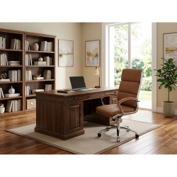 Chaise de Bureau à Dossier Haut, Réglable et Pivotante
