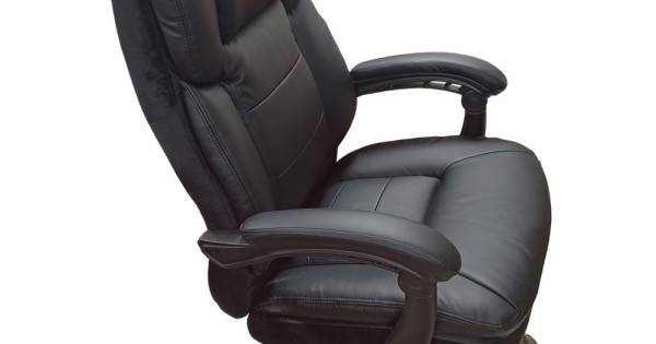 Chaise de Bureau à Dossier Haut, Assise Entièrement Recouverte de Polyuréthane, Pivotante et Réglable