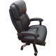 Chaise de Bureau à Dossier Haut, Assise Entièrement Recouverte de Polyuréthane, Pivotante et Réglable