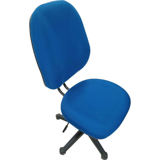 Chaise de Bureau avec Revêtement en Tissu sur l'Assise et le Dossier– Bleu