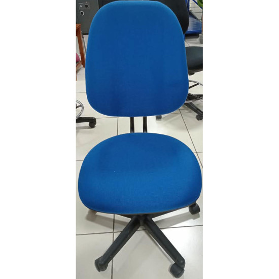 Chaise de Bureau avec Revêtement en Tissu sur l'Assise et le Dossier– Bleu